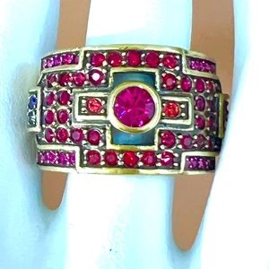 Heidi Daus “Classic Edition” Crystal Cigar Ring Vintage/New size 8.75 Swarovski